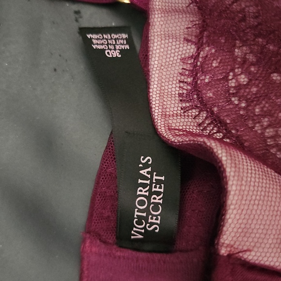 Victoria's Secret Babydoll Tulle Chemise Lingerie Push Up Sheer Purple 36D - Picture 5 of 11